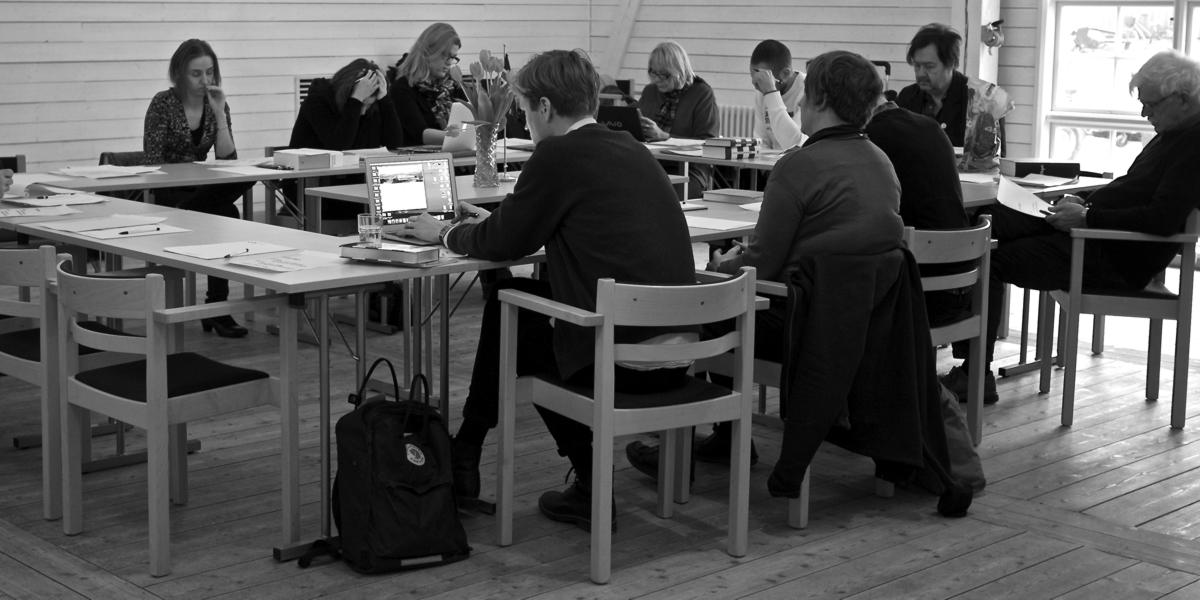 Aktiva och blivande översättare i workshop på Biskops Arnö 2017. Foto John Swedenmark